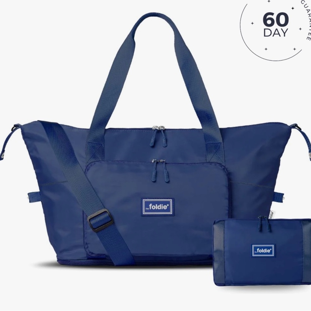 The Foldie Foldable Bag in Navy Blue